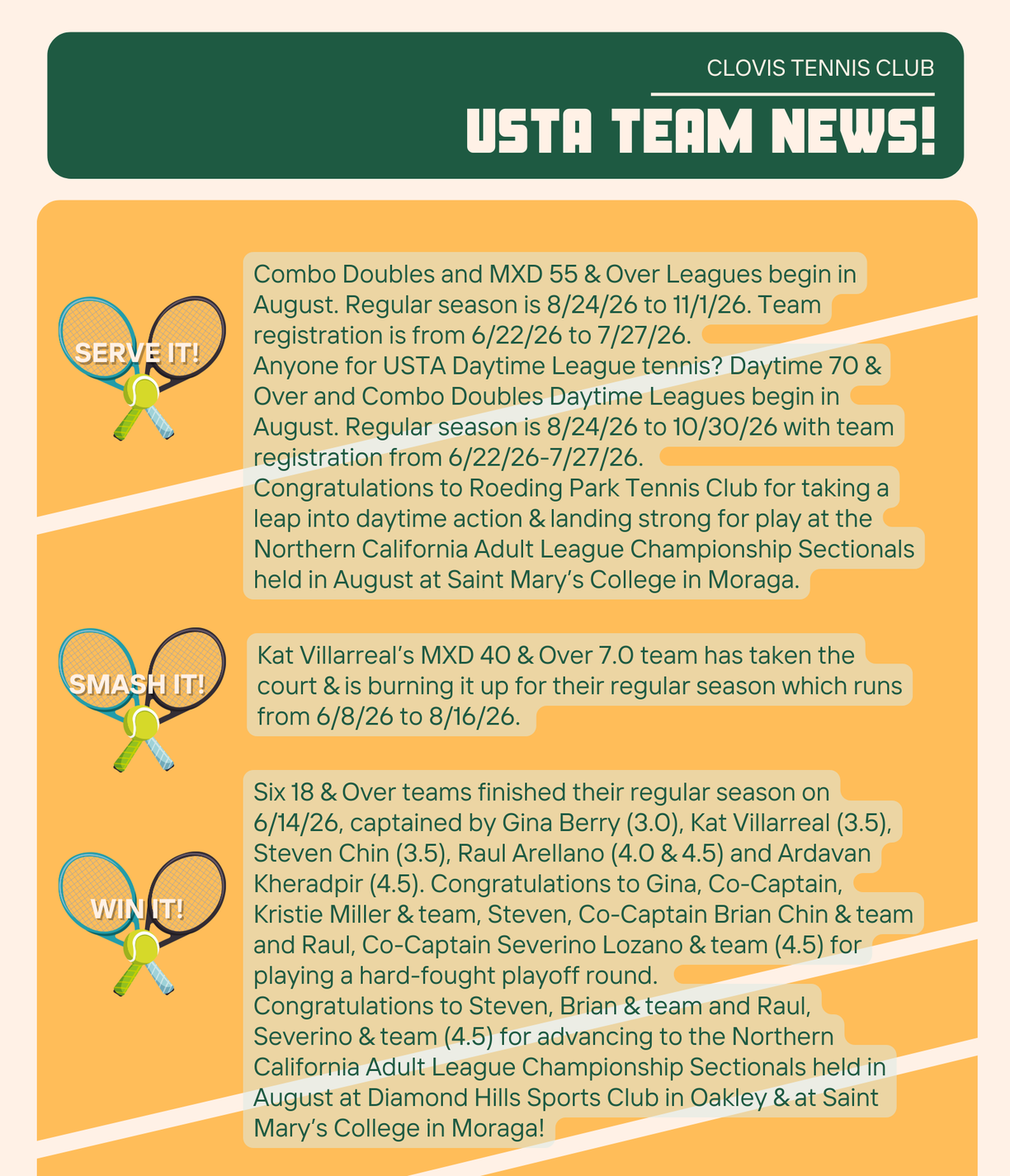 USTA Newsletter - July '26 p1